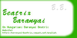 beatrix baranyai business card